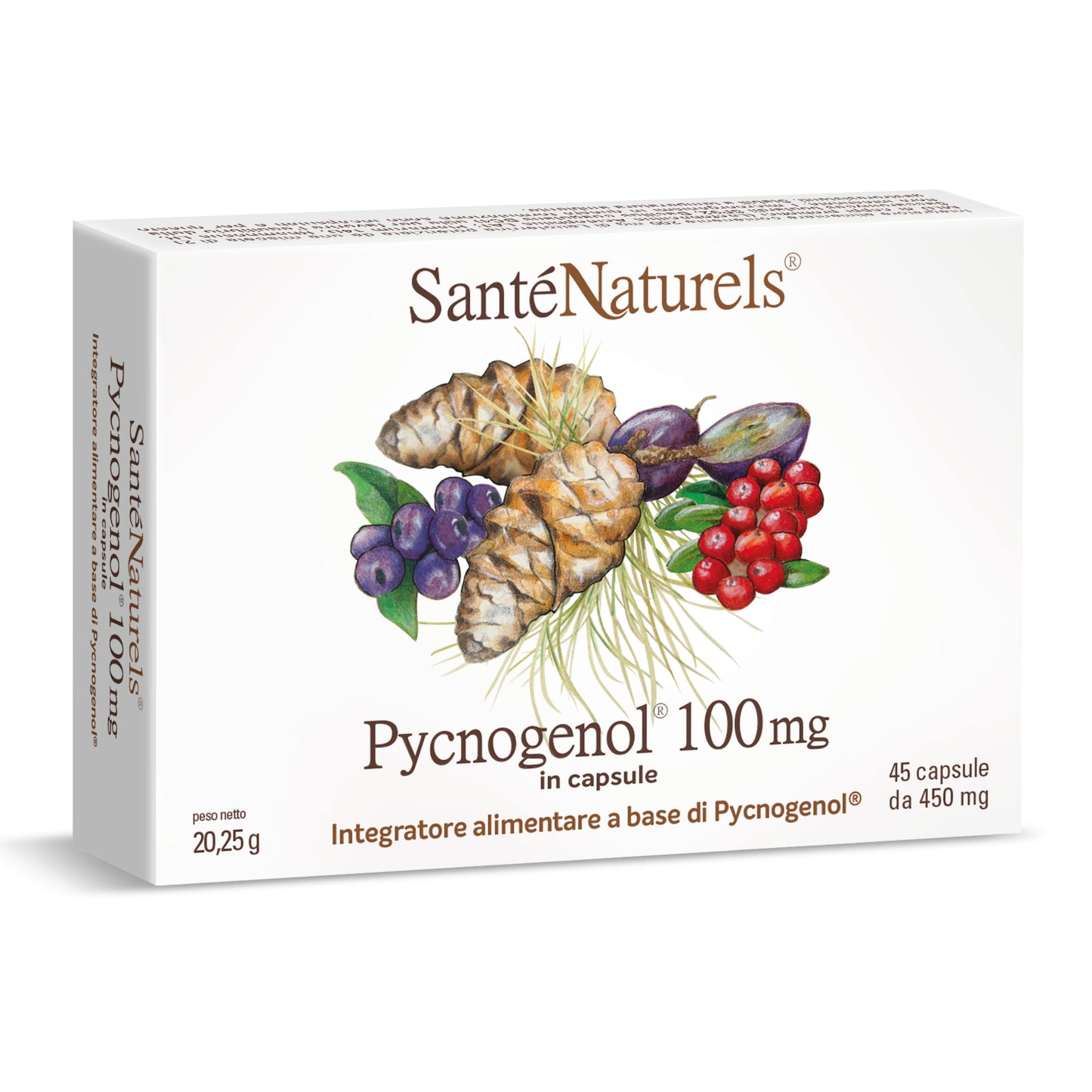 Pycnogenol® 100 mg per occhi, pressione, articolazioni, circolazione, gambe pesanti, menopausa