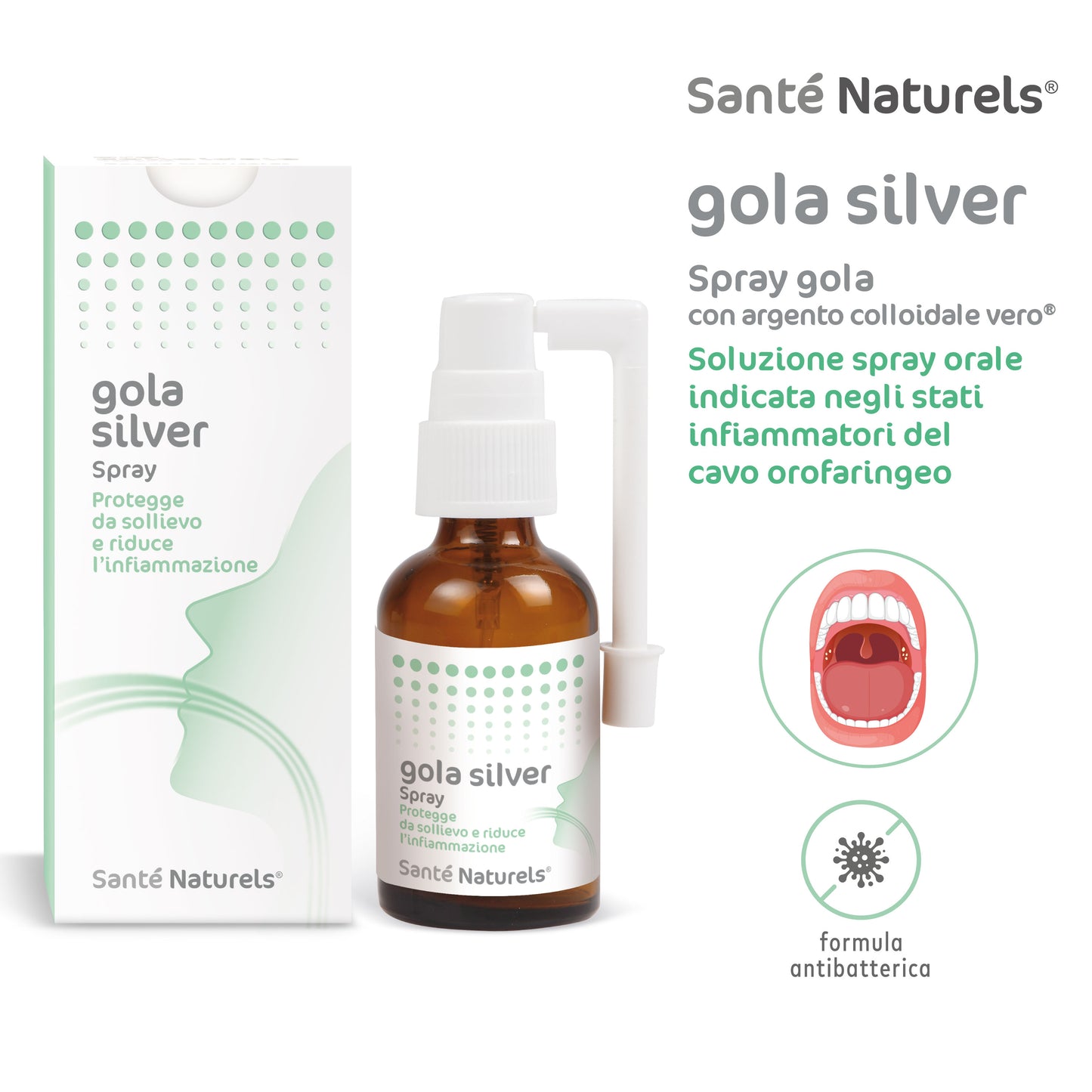 Gola Silver Spray Antinfiammatorio con Argento Colloidale Vero® 30 ml