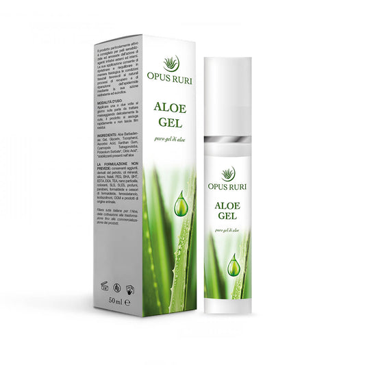 gel puro di aloe vera 50 ml azione lenitiva e rinfrescante sulla cute arrossata, scottata ed irritata - Opus Ruri