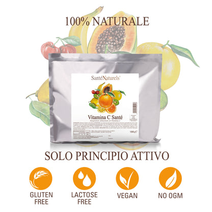 Acido Ascorbico Purissimo Vitamina C Polvere Idrosolubile: 1 kg Polvere Fine