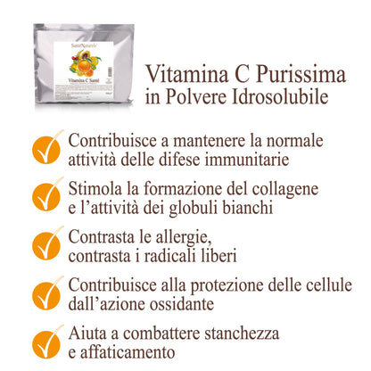 Acido Ascorbico Purissimo Vitamina C Polvere Idrosolubile: 1 kg Polvere Fine