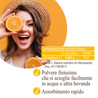 Ascorbato di Sodio Purissimo Vitamina C Polvere Idrosolubile 1 kg