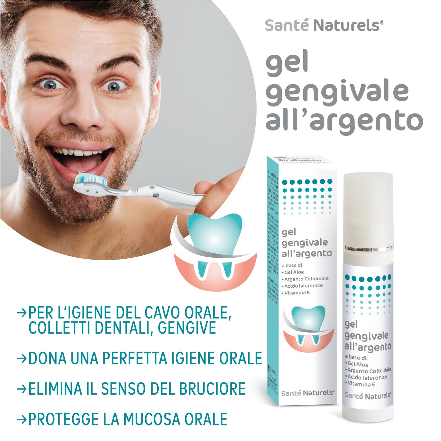 Gel Gengivale con Argento Colloidale per la perfetta igiene e cura del Cavo Orale