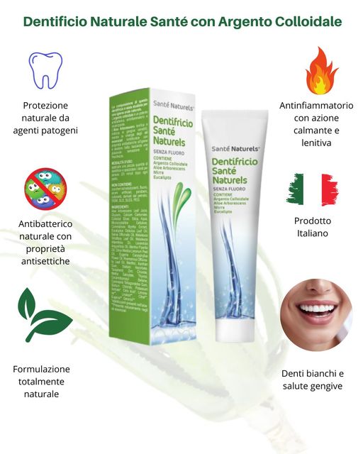 Dentifricio Argento Colloidale Vero®, Aloe Arborescens Senza Fluoro