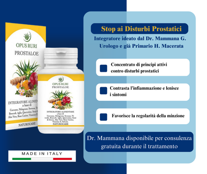 Prostaloe® 90 Vegetable Capsules of 450mg (Useful for promoting the functionality of the prostate and urinary tract 