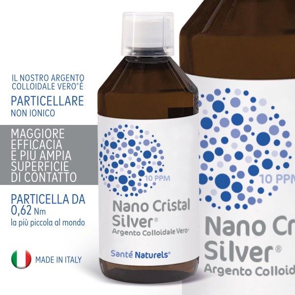 Argento Colloidale Vero® NANO CRISTAL SILVER® 10 ppm 500 ml