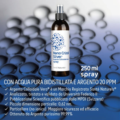 Argento Colloidale Vero® NANO CRISTAL SILVER® 20 ppm 250 ml Spray