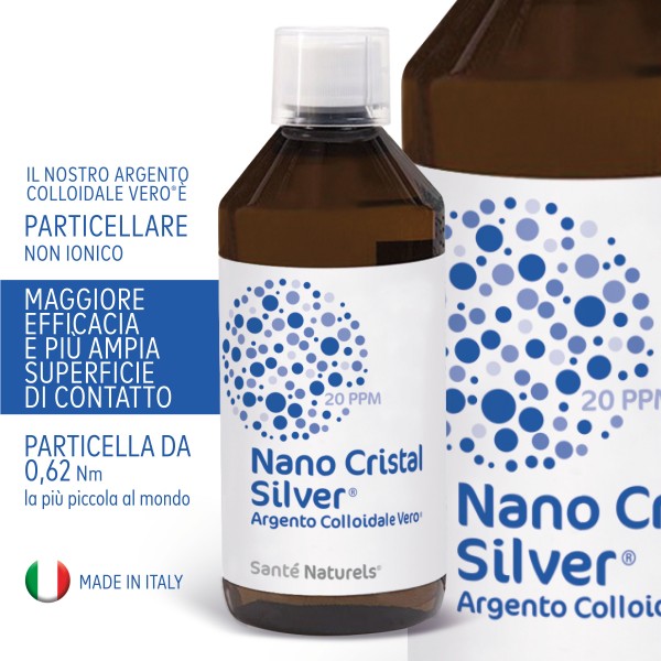 Argento Colloidale Vero® NANO CRISTAL SILVER® 20 ppm 500 ml