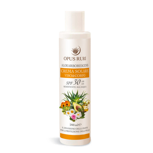 Crema Solare Aloe Arborescens Viso & Corpo SPF30 antiossidante | Protezione sicura dai raggi UVA e UVB - Opus Ruri