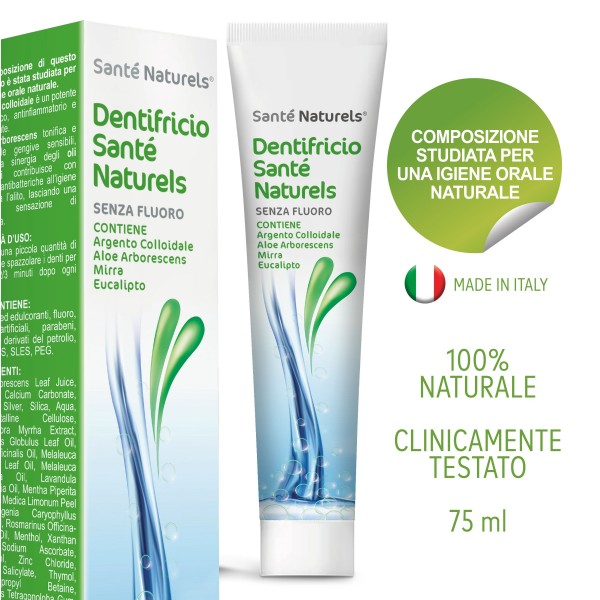 Dentifricio Argento Colloidale Vero®, Aloe Arborescens Senza Fluoro