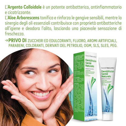 Dentifricio Argento Colloidale Vero®, Aloe Arborescens Senza Fluoro