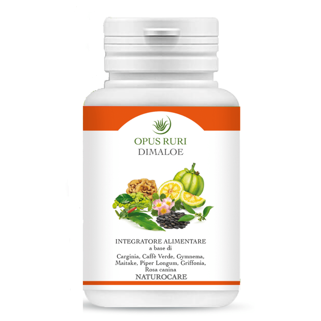 Dimaloe naturocare 90 capsule da 450 mg approccio naturale alle dislipidemie utile per prevenire e curare la Sindrome Metabolica - Opus Ruri