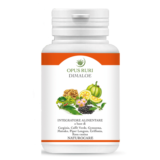 Dimaloe naturocare 90 capsule da 450 mg approccio naturale alle dislipidemie utile per prevenire e curare la Sindrome Metabolica - Opus Ruri