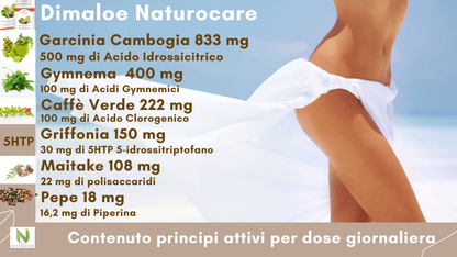 Dimaloe naturocare 90 capsule da 450 mg approccio naturale alle dislipidemie utile per prevenire e curare la Sindrome Metabolica - Opus Ruri