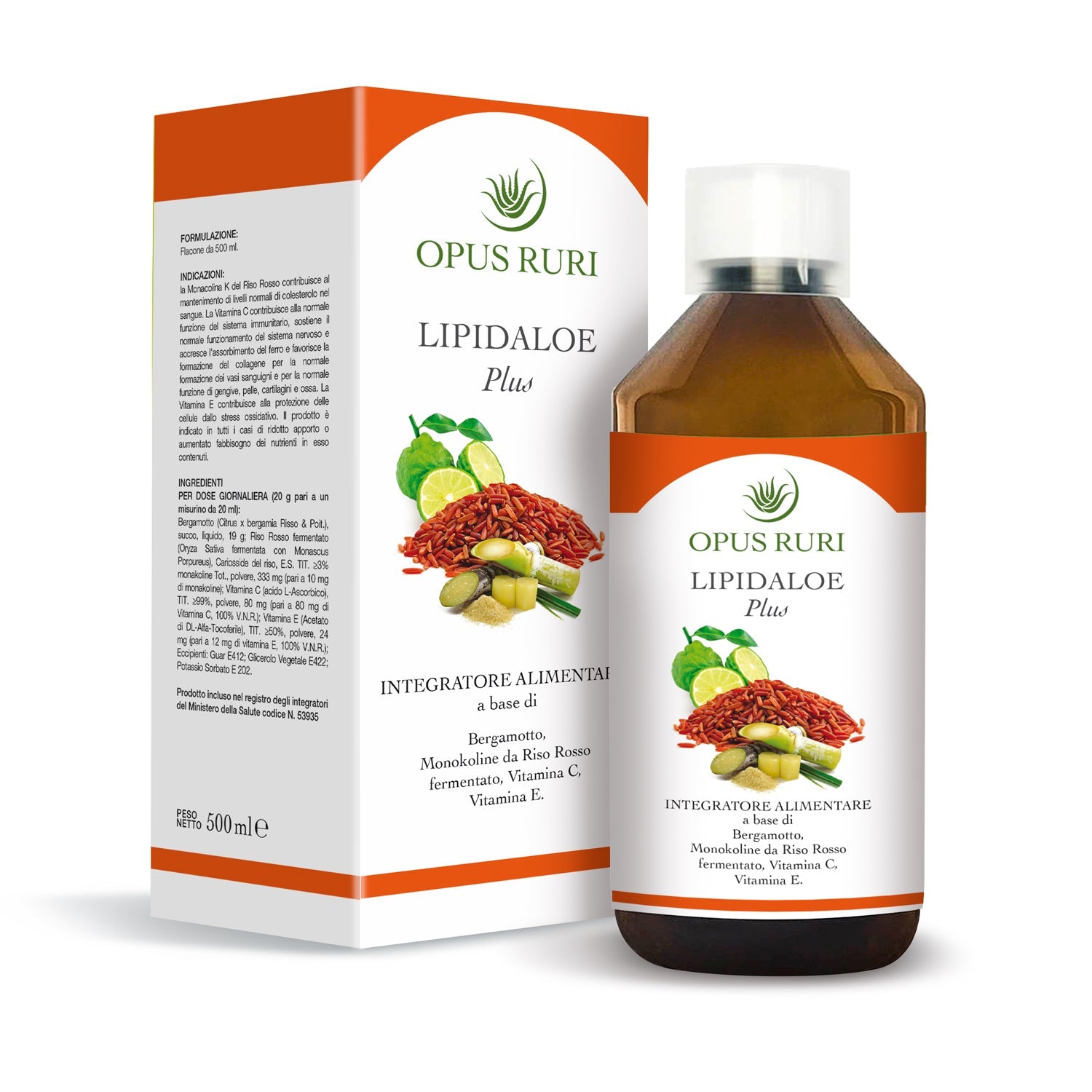 lipidaloe plus 500 ml per migliorare Colesterolo e Trigliceridi - Opus Ruri